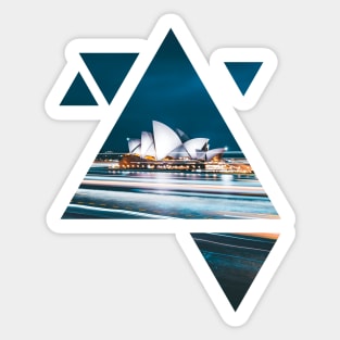 Sydney · geometric art black Sticker